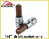 1/4"dr bit socket cr-v