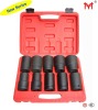 10 PC 1" Metric Deep Impact Socket Set, 6PT