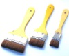 100% pure brown bristle yellow hardwood handle paint brush