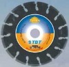 105mm Oval_hole laser welded segmented small diamond blade for long life granite cutting--STBT
