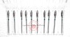 10cps set torch type tungsten dental burrs