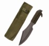 11'' Outdoor Survival Knife with with Fitted Leather Sheath