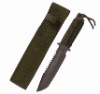 11'' Survival Hunting Knife with with Fitted Leather Sheath