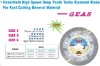 12'' 14'' Hand-held high speed deep tooth turbo diamond cutting blade for fast general material cutting --GEAS