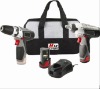 12V Li-ion Cordless Impact Wrench& Drill Kit