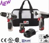 12V Li-ion Cordless Impact Wrench& Drill Kit