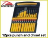 12pcs punch and chisel set