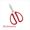 134# New styple good quality red soft handle stainless steel blade cutting tool scissors