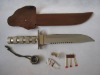 14"Survival knives with leather sheath