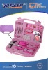 15pcs household pink tool box kit