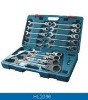 17 pcs Flexible Ratchet Combination Wrench Set