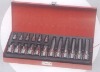 19pc 1/4"and 1/2" drive bits socket set