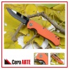 2.75" pocket knife (mirror polished zicornia blade with Orange G10 stainless steel liner handle)