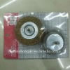 2 Pcs Brass Steel Wire round Brush with Shank