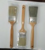 2"professional good quality long plastic handle pure white bristle paint brush