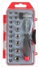 20 pc 1/4" socket and driver bits set