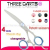 2011 PATENT changeable thumb ring Japanese damascus stainless steel barber hair cutting scissors