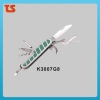 2012 New design multi function novelty pocket LED lighterknife Mountain climbing tools(K3007G8)