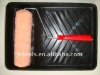 230mm(9")orange roller brush with reusable roller frame and red plastic handle