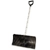 24 inch poly blade snow shovel with wear strip,black