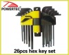 26pcs hex key set