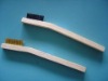 2pcs min wire brush with beech wood handle