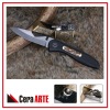 3.25" ceramic folding knife (mirror polished blade with Aluminum/Stag inlay handle)