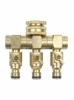 3/4"-1" BRASS 3-WAY SHUT OFF CONNECTOR WITH VALVE