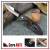 3.75" hot knife (mirror polished ceramic blade with Carbon Fiber handle Titanium coated liner)