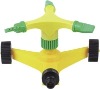 3-arm rotary sprinkler with plastic wheel base