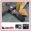 3" ceramic folding knife (mirror polished blade with Titanium Coated Steel Bolster handle)