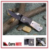 3" ceramic folding knife (mirror polished blade with Titanium Coated Steel Bolster handle)