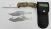 3 in 1 multi functional outdoor knife with small knife,saw,gut hook tools