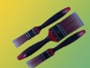 3 pcs rubber plastic handle paint brush set