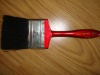 3'' red wooden handle with tin-plated ferrule pure black bristle paint brush