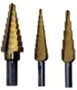 3pc Titanium Coated HSS Step Drill Bit Set