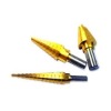 3pc Titanium Step Drill Bits Set M2 Steel