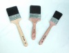 3pcs black bristle beech wood handle paint brush set