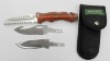 3pcs multi outdoor knife with wood handle