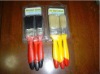 3pcs plastic handle with long length out natural bristle paint brush set