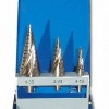 3pcs step drill set in metal case packing