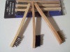 3pcs wood handle min wire brush