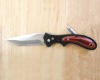 4.5''Color wood handle rescue knife with flash light