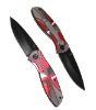 4.5 inches camping knife with colorful aluminum handle