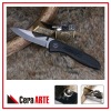 4.5" pocket knife (mirror polished blade with Aluminum/Carbon Fiber inlay handle)