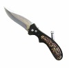 4.7''Plastic handle folding knife with LED flashlight