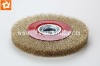 4" crimped wire circular brush brass-coated wire