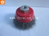4"crimped wire cup brush with nut