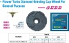 4'' diamond cup wheel for general purpose -- GEBB