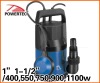 400/550/750/900/1100w 1" 1-1/2" submersible pump